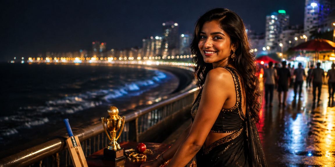 Night market and cricket betting on mobile in Mumbai's Marine Drive